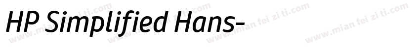 HP Simplified Hans字体转换
